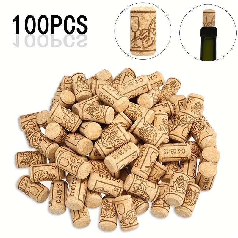 Quality Kitchen Gadgets - 100pcs Wine Cork Stopper Natural Wood