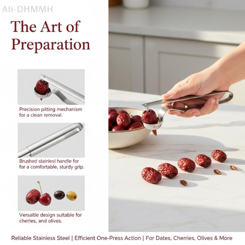 Kitchen Gadgets And Tools - ZLinKJ Stainless Steel Red Date Pitter