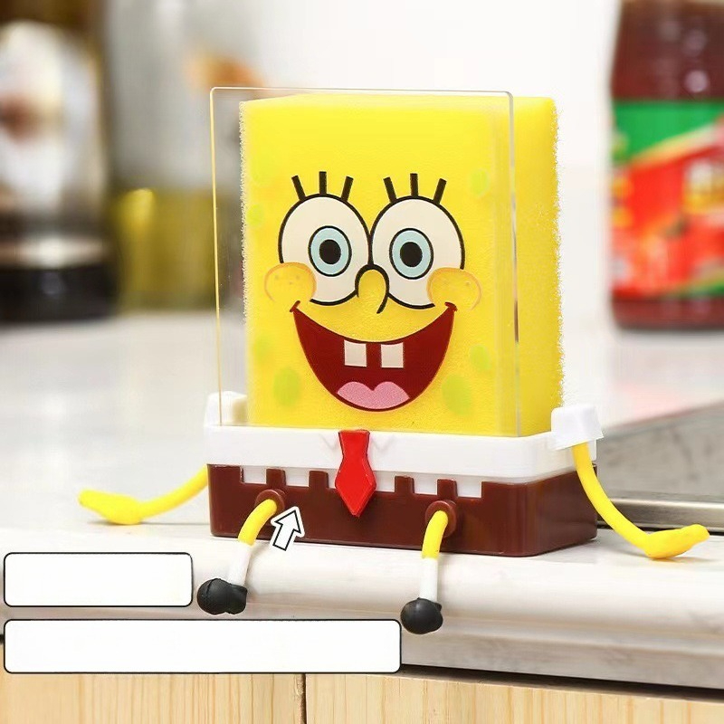 Kitchen Gadgets Gift - New Cute Spongebobs Sponge Shelf Cartoon