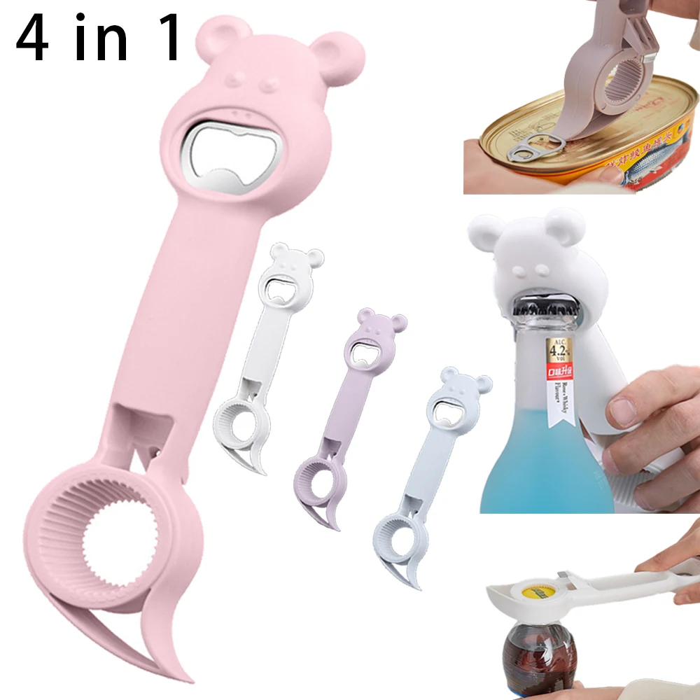 4 In 1 Beer Bottle Opener Mult - مراجعة Kitchen Gadgets Jar Openers وسعره