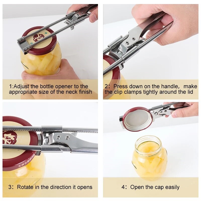 Stainless Steel Kitchen Tools  - مراجعة Kitchen Gadgets Jar Openers وسعره