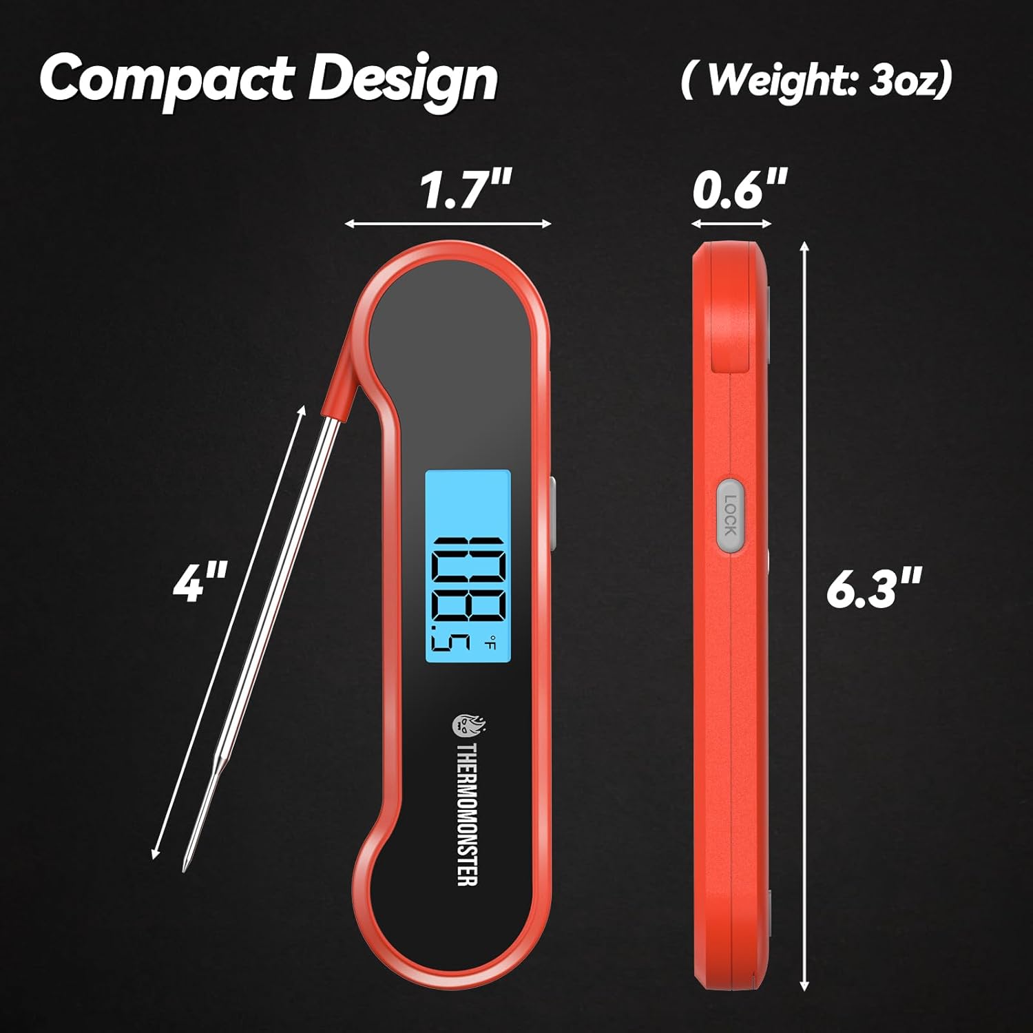 0.5 Sec Instant Read Meat Ther - مراجعة Kitchen Gadgets Gift وسعره