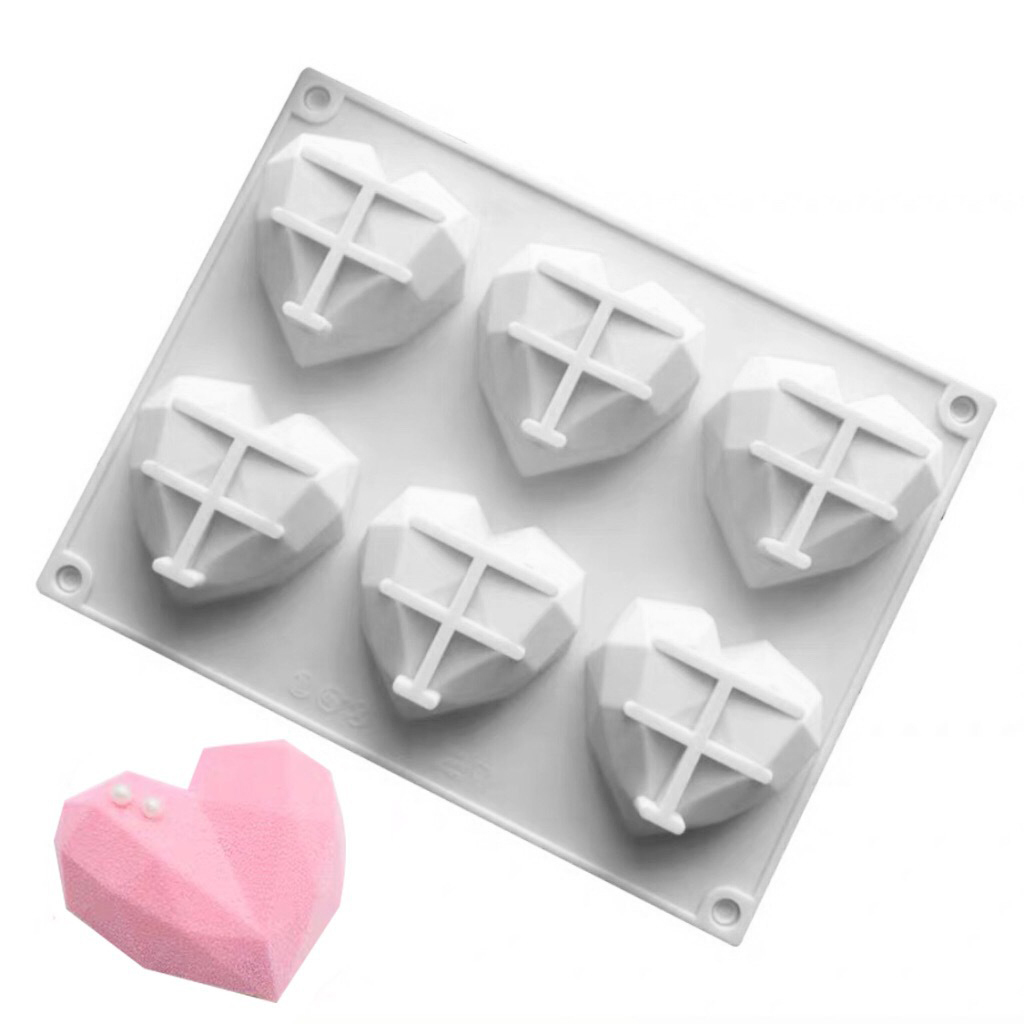 3D 6 Cavity Diamond Love Silic - مراجعة Quality Kitchen Gadgets وسعره