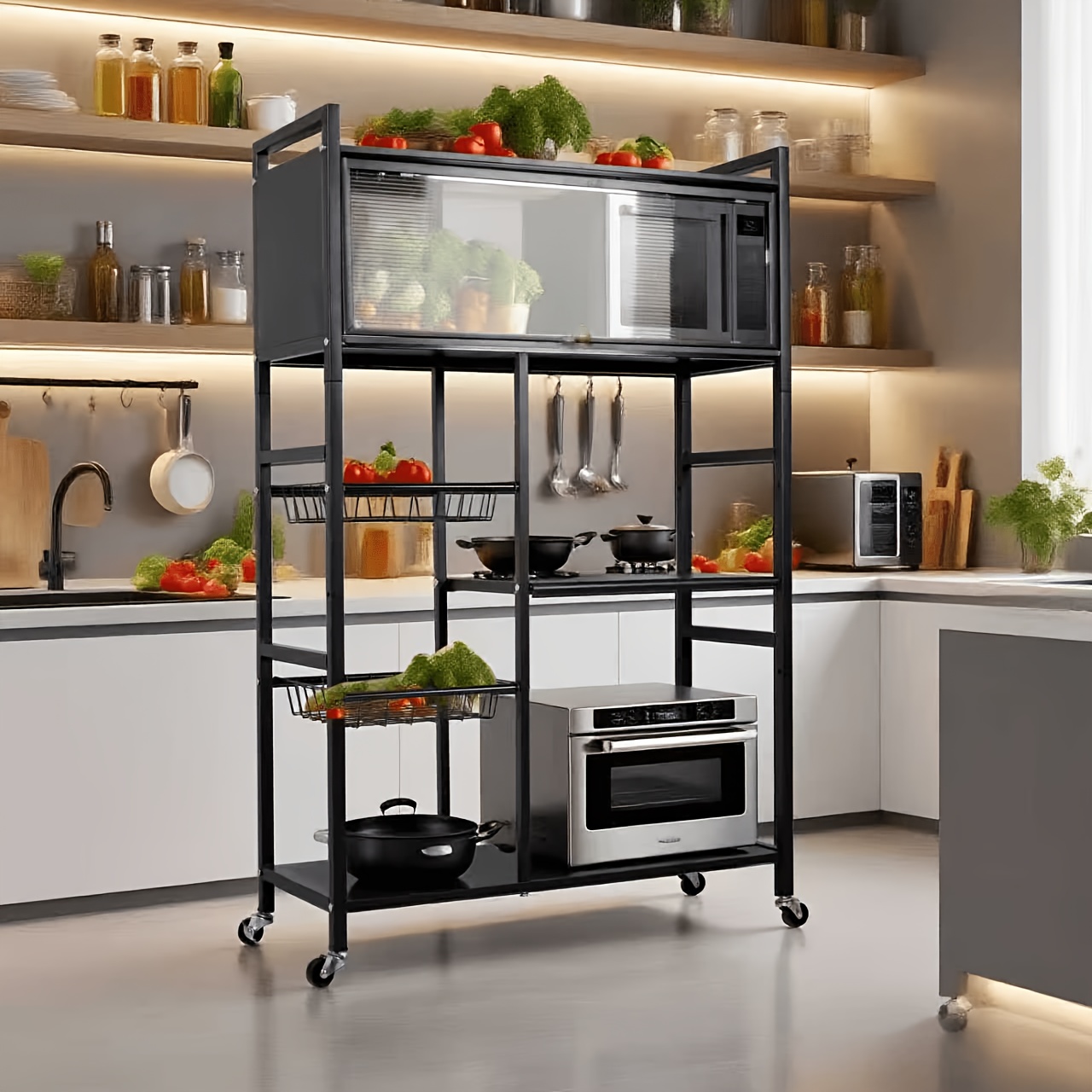 us1pc Movable Storage Rack, Ad - مراجعة Kitchen Gadgets Gift وسعره