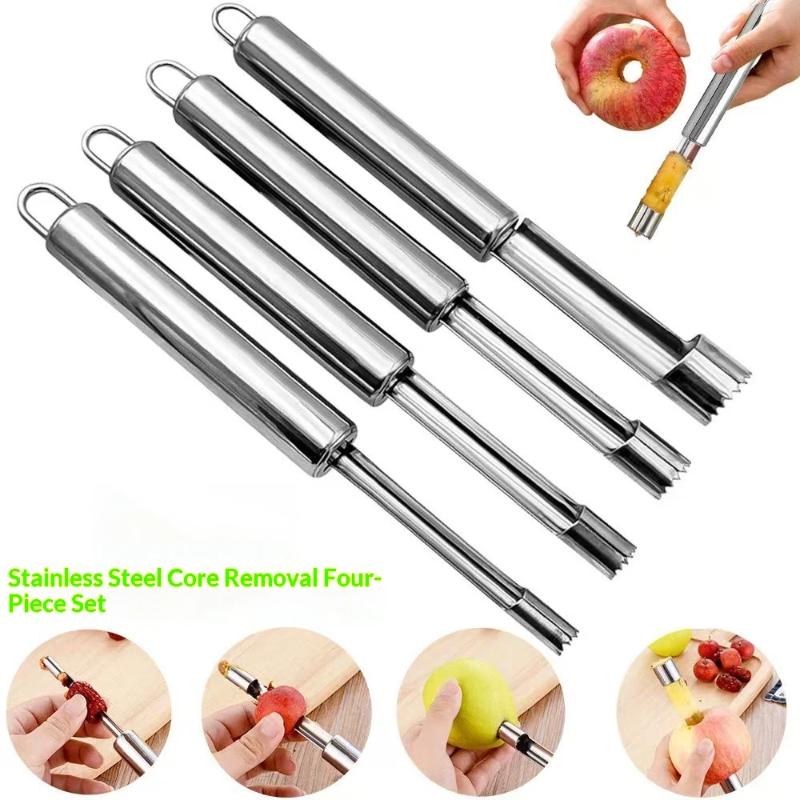 4pcs Fruit Core Remover Cutter - مراجعة Kitchen Gadgets And Tools وسعره