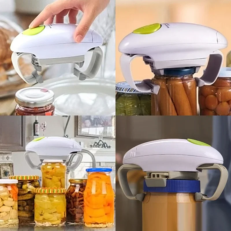 Electric Can Bottle Lid Opener - مراجعة Kitchen Gadgets Jar Openers وسعره