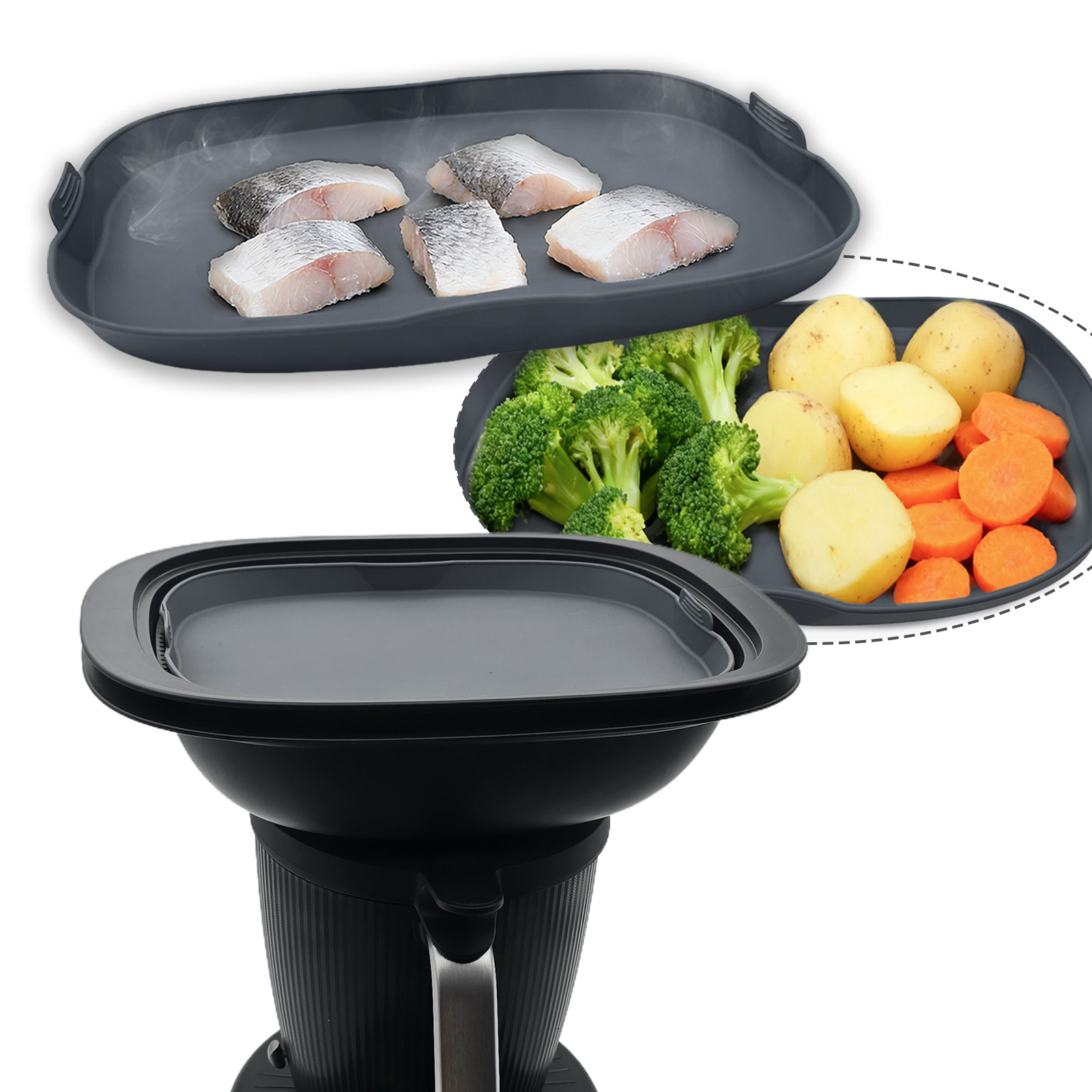 Silicone Steamer&Baking Dish f - مراجعة Kitchen Gadgets Thermomix وسعره