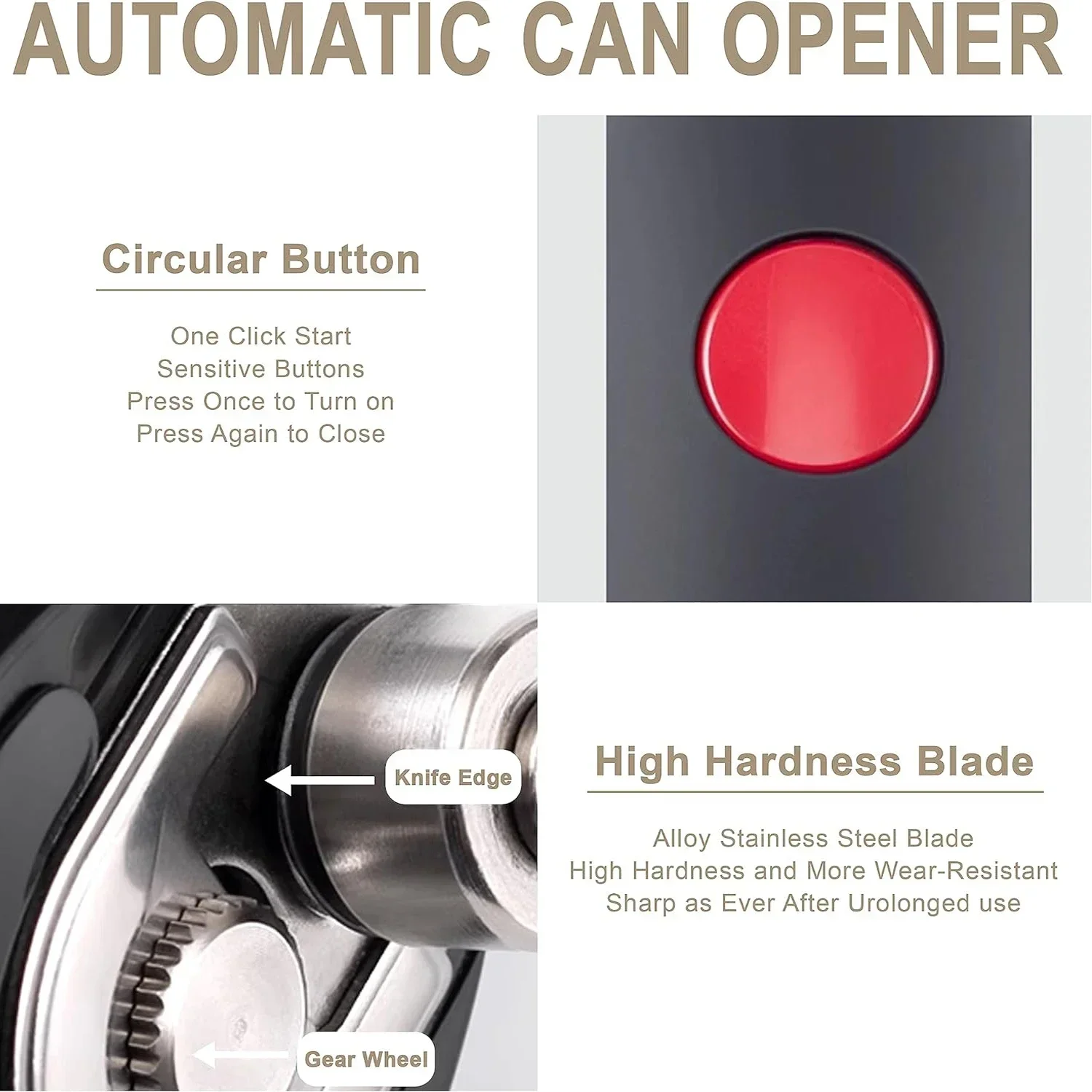Electric Can Opener One Touch  - مراجعة Kitchen Gadgets Jar Openers وسعره