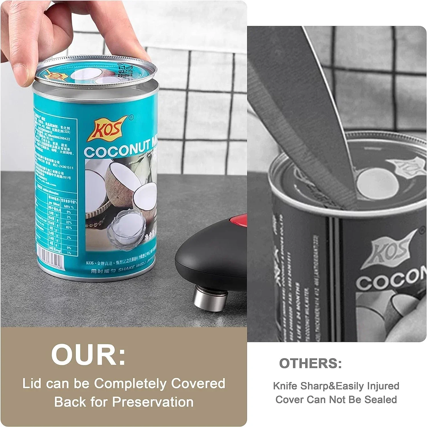 Electric Can Opener One Touch  - مراجعة Kitchen Gadgets Jar Openers وسعره