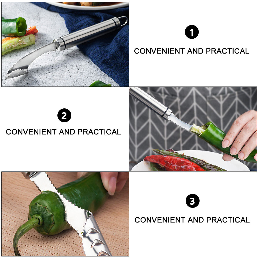 2Pcs Stainless Steel Chili Cor - مراجعة Kitchen Gadgets And Tools وسعره