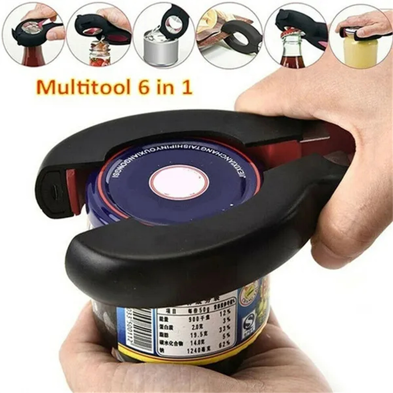 6 In 1 Bottle Opener Multifunc - مراجعة Kitchen Gadgets Jar Openers وسعره