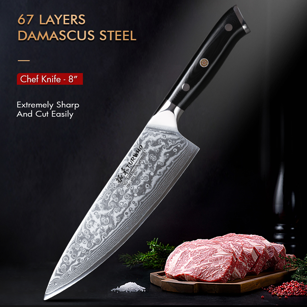 TURWHO 8 Inch Japanese Chef Kn - مراجعة Kitchen Gadgets Japanese وسعره