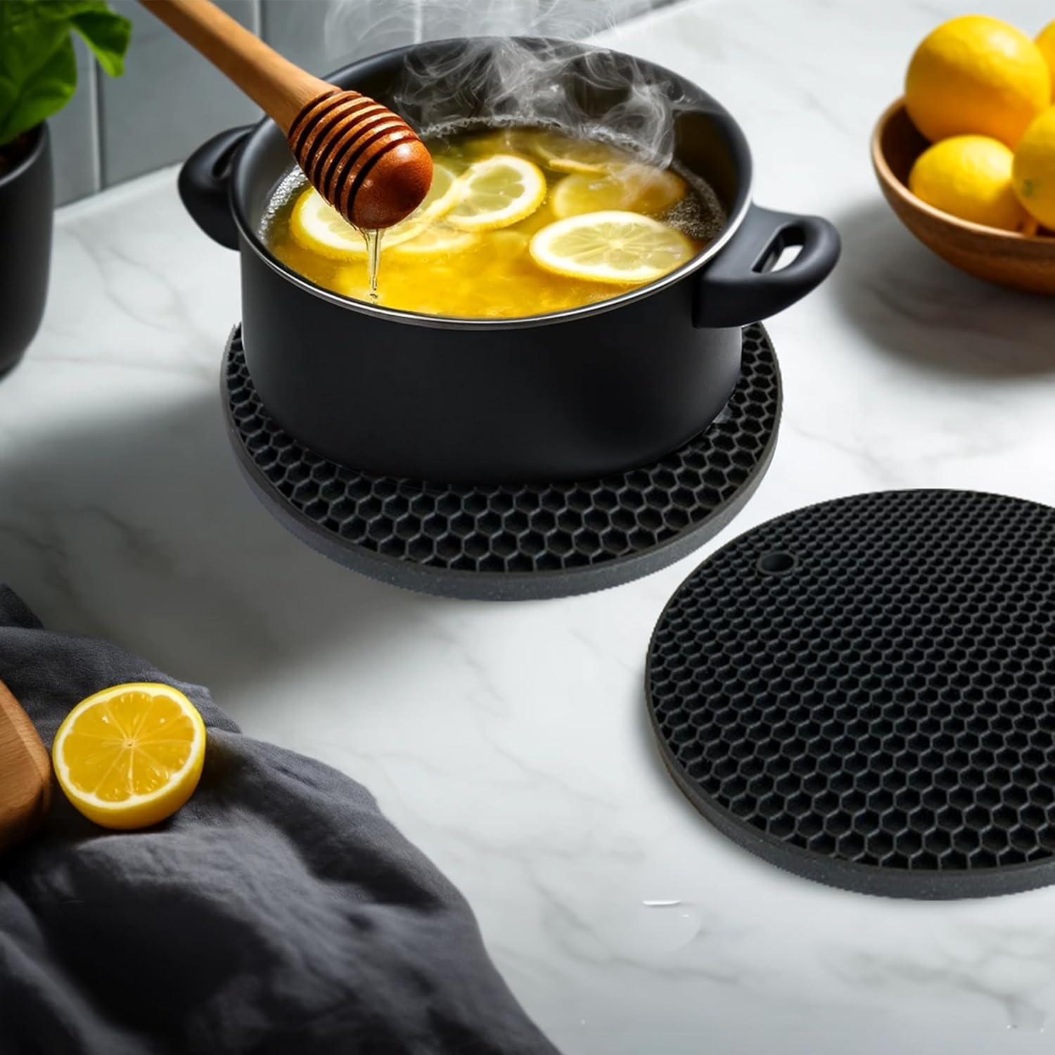 Silicone Trivet Mats Heat Resi - مراجعة Kitchen Gadgets Jar Openers وسعره
