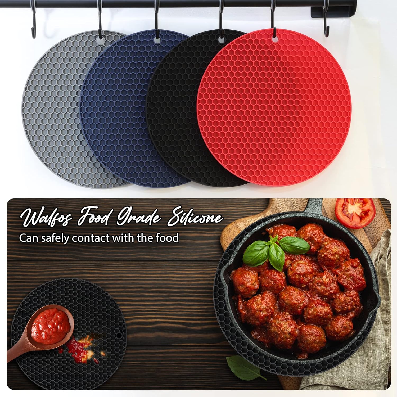 Silicone Trivet Mats Heat Resi - مراجعة Kitchen Gadgets Jar Openers وسعره