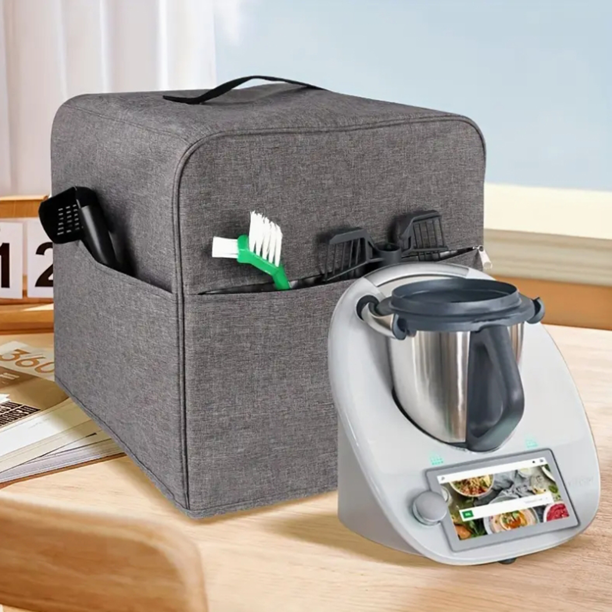 Grey Oxford cloth Thermomix TM - مراجعة Kitchen Gadgets Thermomix وسعره