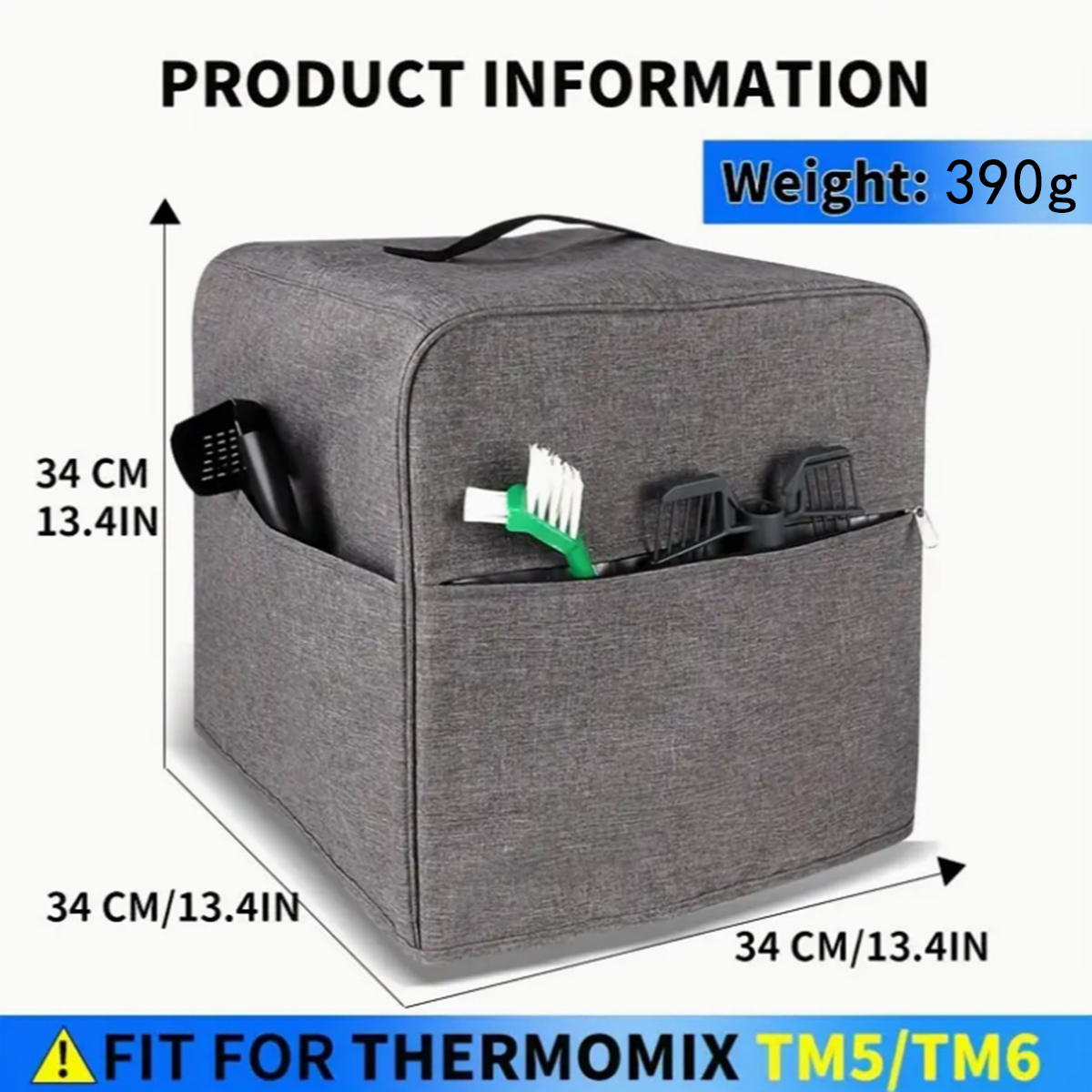 Grey Oxford cloth Thermomix TM - مراجعة Kitchen Gadgets Thermomix وسعره