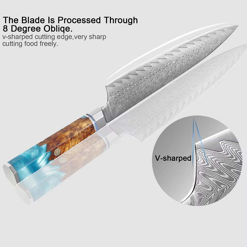 Japanese 67-Layer Damascus Ste - مراجعة Kitchen Gadgets Japanese وسعره